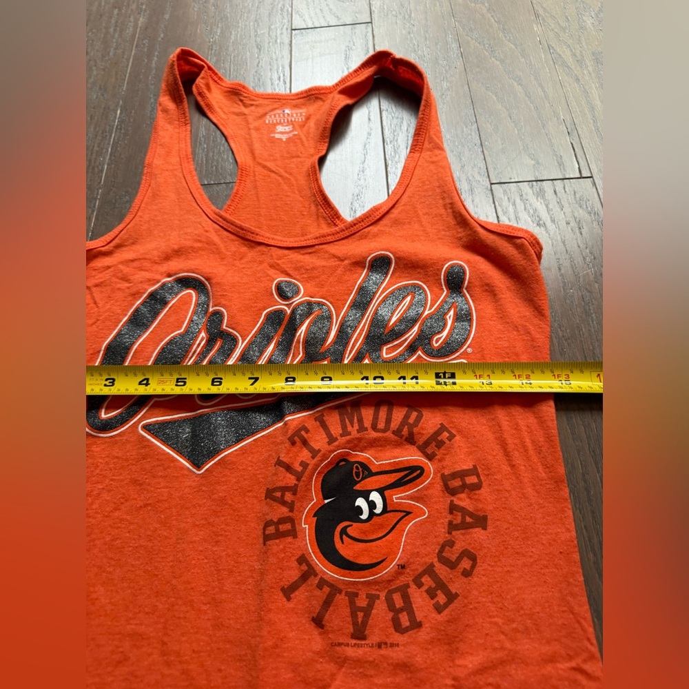 Baltimore Orioles Womens Tank Top Orange MLB Genuine Sz medium racer back - Picture 6 of 8